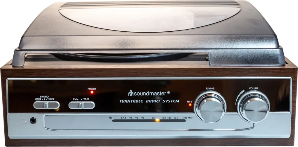 Soundmaster PL186 Table tournante vinyle avec radio FM intégrée