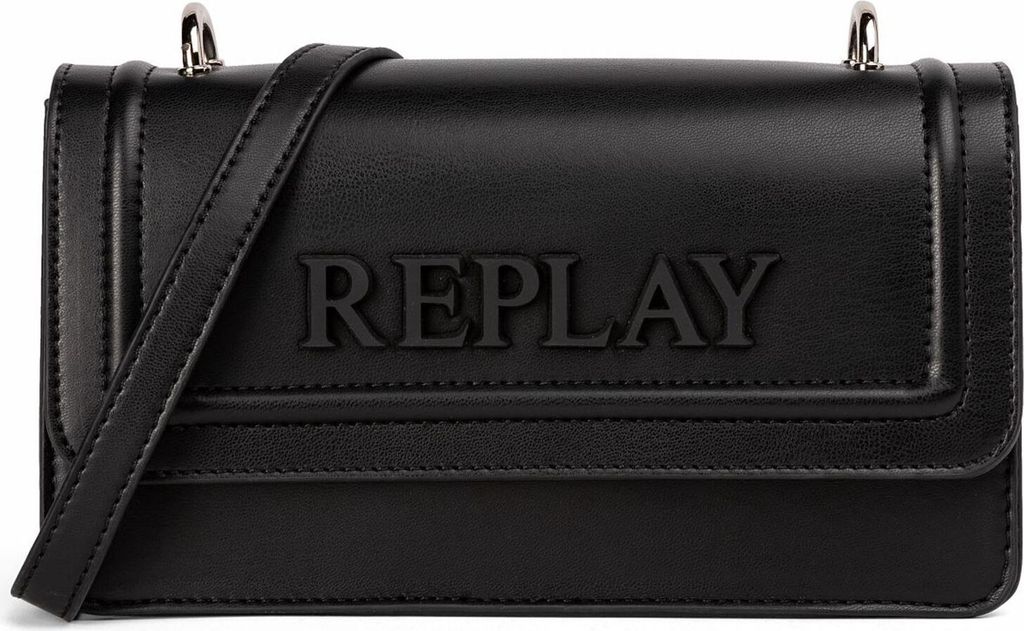 REPLAY Umhängetasche Schultertasche Crossbody Bag Black schwarz