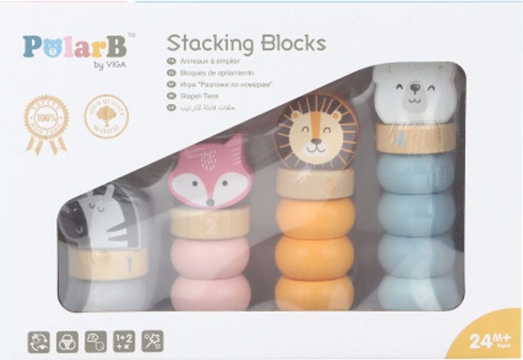 Dřevěné naučné puzzle se zvířátky VIGA PolarB Obrázek produktu 