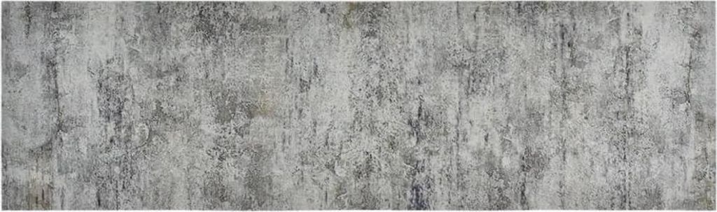 vidaXL Küchenteppich Waschbar Beton 60x180 cm Samt