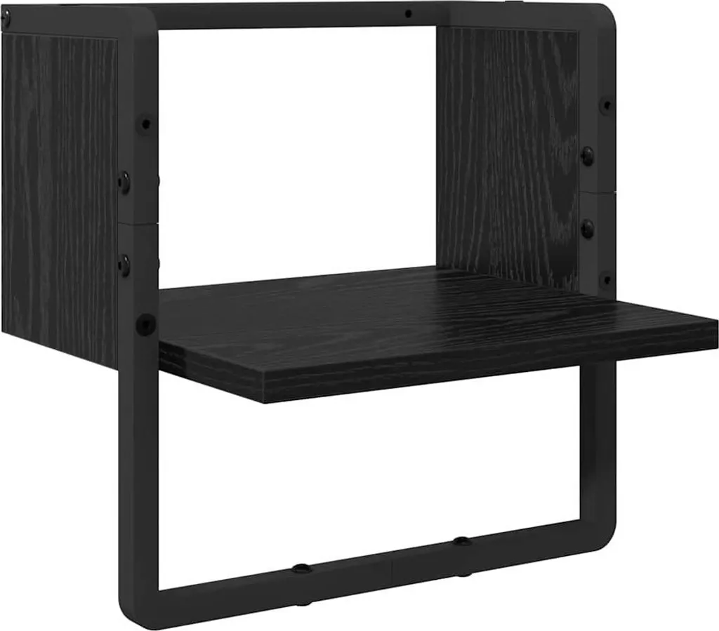 Set 4 Mensole da Muro SYFAX 65cm Rovere Nero | Arredo Casa Chic - 7
