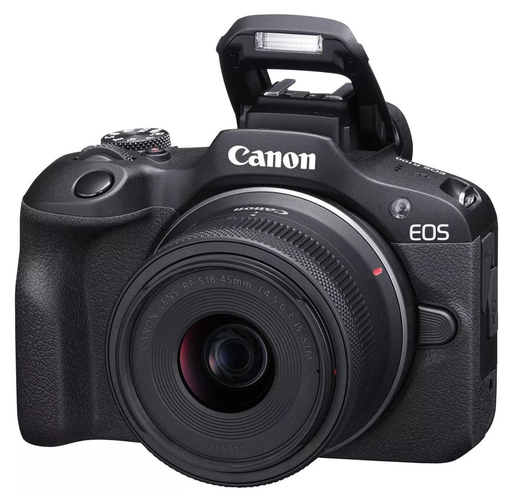 Canon EOS R100 Zwart  RF-S 18-45 IS STM Productafbeelding 