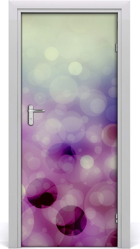 Tulup Türaufkleber 85x205 cm Dekorative Aufkleber Selbstklebend Wasserdichte Tapete Abnehmbar Schlafzimmer Wohnzimmer Wohnkultur - lila Kreise