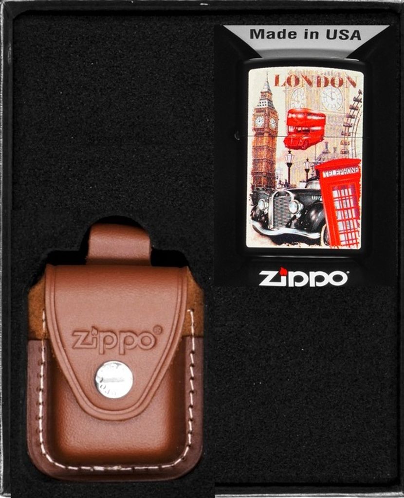 ZIPPO Feuerzeug LONDON DESIGN Geschenkset Nr. 4