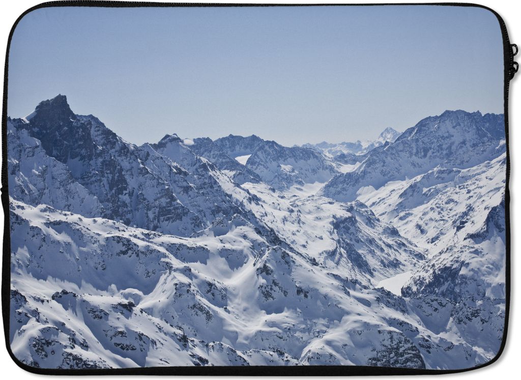 MuchoWow Laptop Hülle 13 Zoll Alpen - Berg - Schnee Laptoptasche - Laptophülle - Sleeve - Rundumschutz
