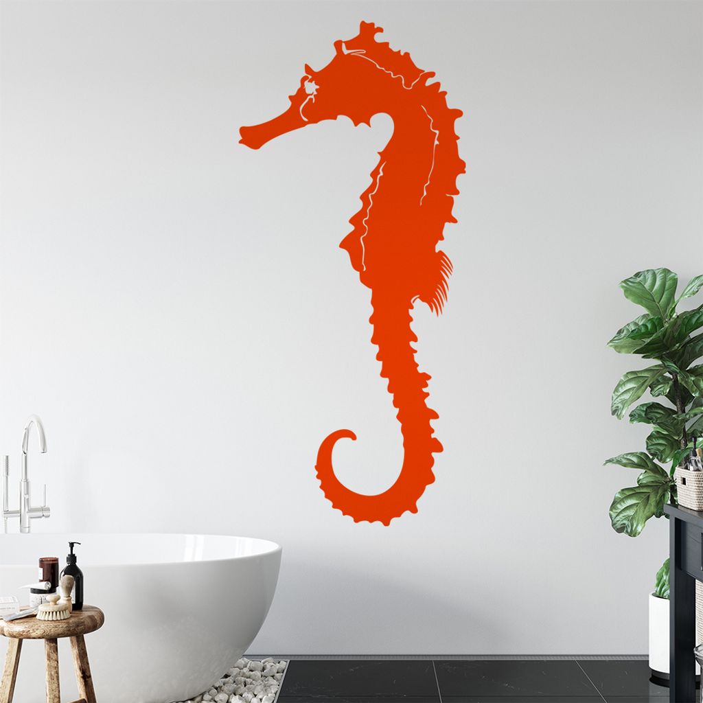 KIWISTAR Seepferdchen Wandtattoo in 6 Größen - Wandaufkleber Wall Sticker - Dekoration, Küche, Wohnzimmer, Schlafzimmer, Badezimmer
