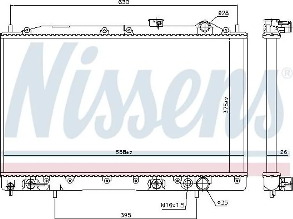 Radiateur moteur pour remplacer une pièce usée sur Colt et Lancer