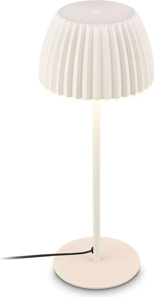 Briloner LOCA Lampada da Tavolo LED Design Vintage Bianco Antico