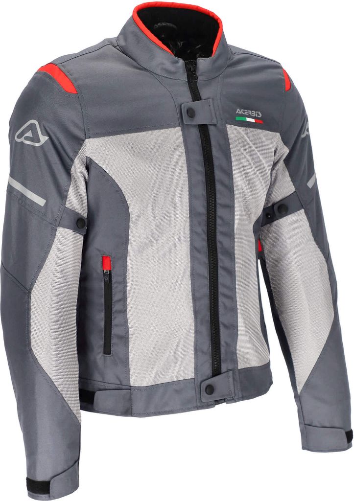 ACERBIS Dual Road Jacke Polyester Genehmigt Auf Straße Ruby Lady Grau/Rot größe M