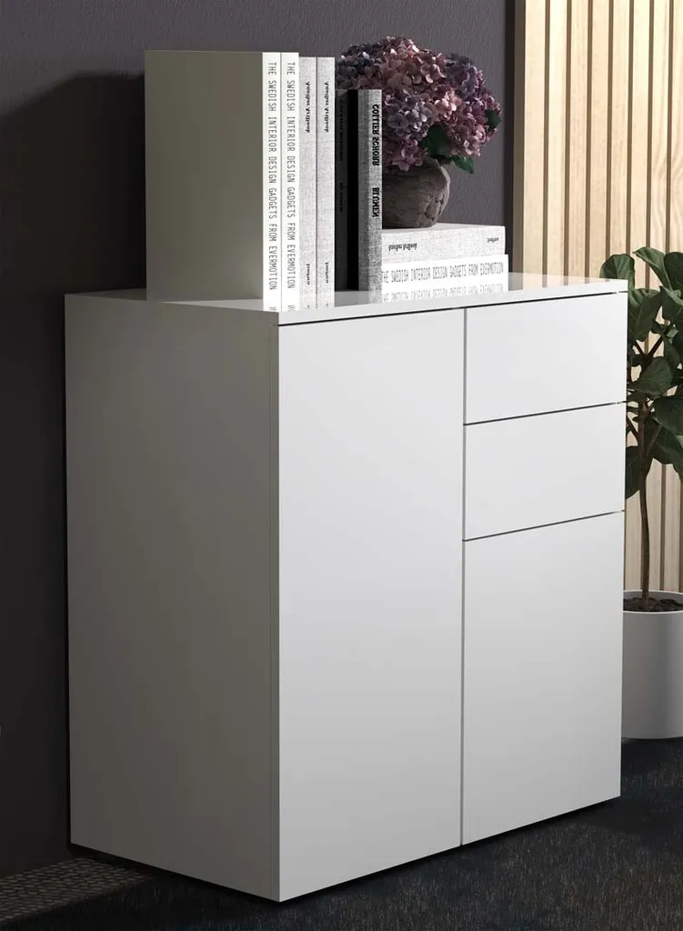 Petite commode Dalosa 4 tiroirs gain de place pour appartements