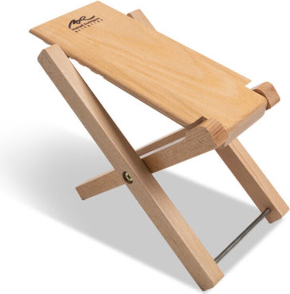 Fußbank 5-fach höhenverstellbar aus Buche, zusammengeklappt 275x138x23mm, mit Transporttasche