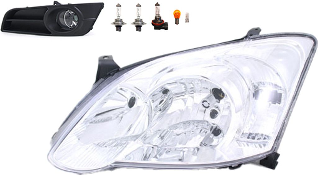 Johns, Scheinwerfer Halogen passend für Toyota Corolla E12 04-07 H7 H7 L + Nebel+Leuch. 8117013330 5212802110 8122002090