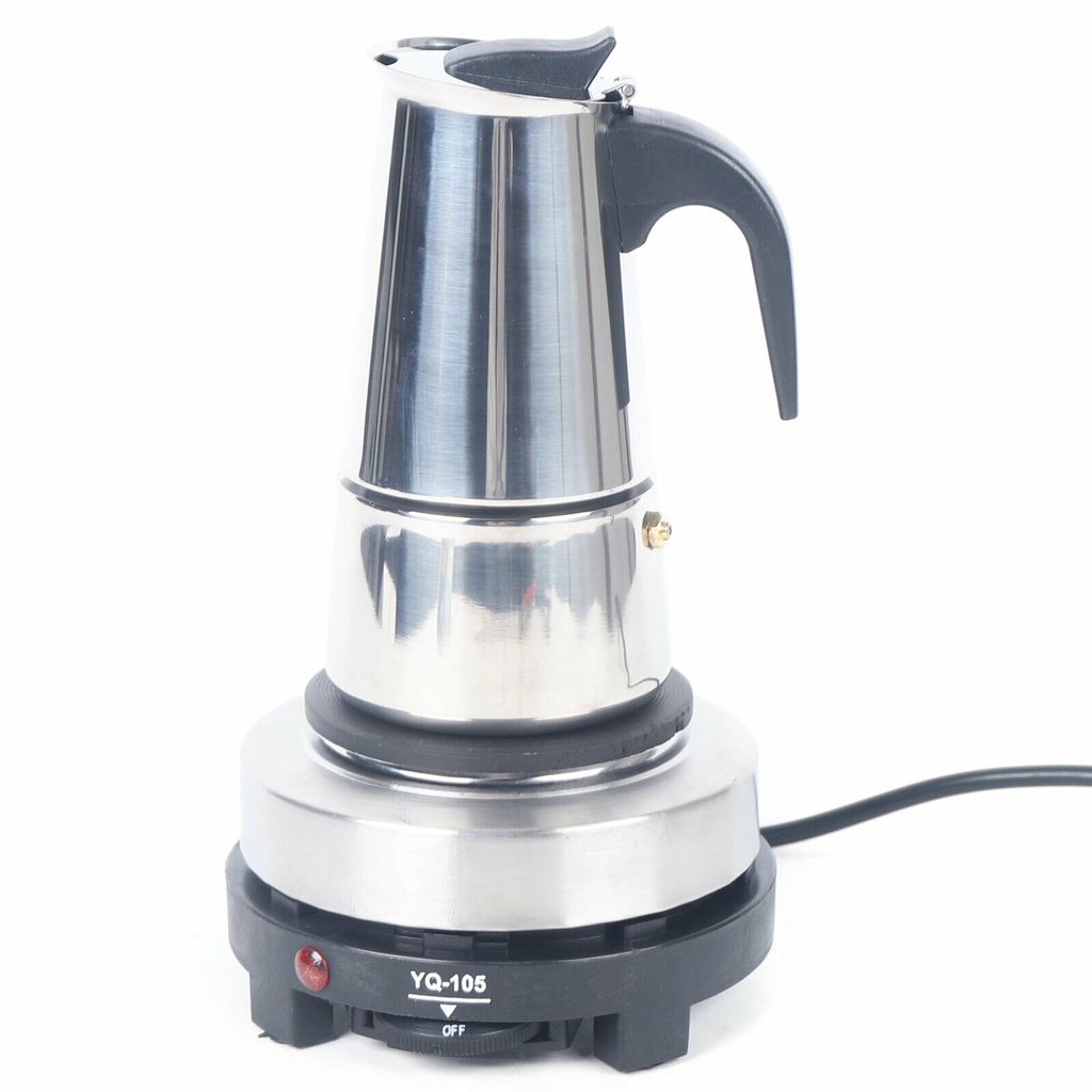 Elektrisch Kaffeekanne Espressokännchen Espressokocher Kanne Edelstahl 200ml 