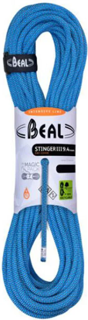 Beal Stinger III 9.4 mm Dry Cover Corde Ultra Fluide 50 m de Longueur