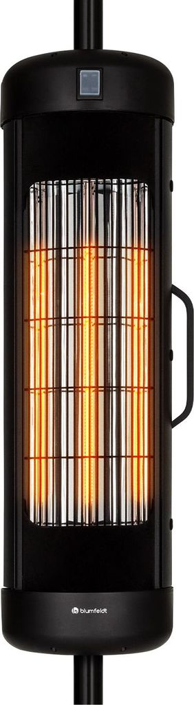 Klarstein Heizstrahler, Elektrische Heizung für Terrasse, Outdoor Infrarotstrahler, Befestigung an Gartenschirm, IP54 Infrarot Heizstrahler, CO2-F...