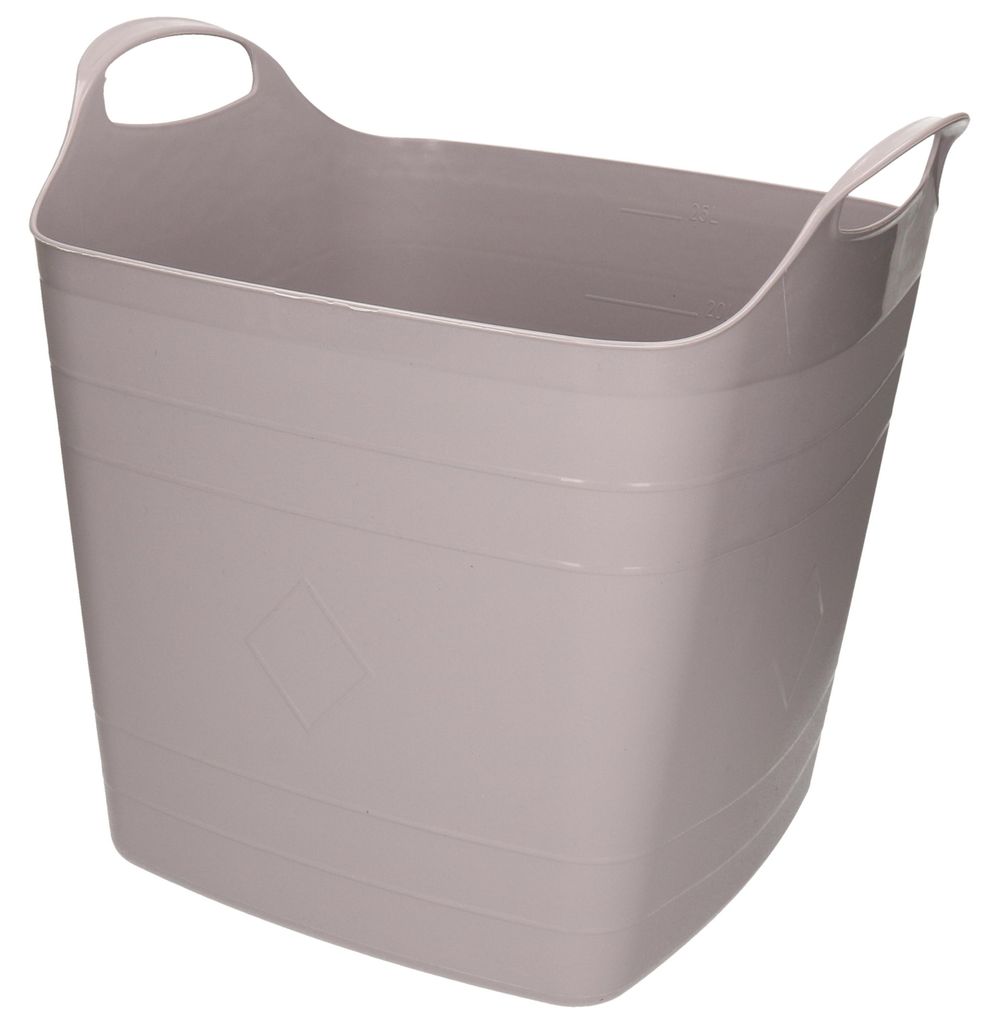 Flexibler Eimer - 25 l - Kunststoff - taupe - Eimer - Produktbild 