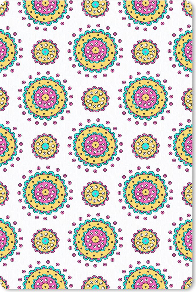 MuchoWow Mauspad Mousepad Mädchen - Blumen - Mandala - Muster - Mädchen - Kinder - Kinder 40x60 cm - Mousepads - Maus Mat - Pad - Mausunterlage...