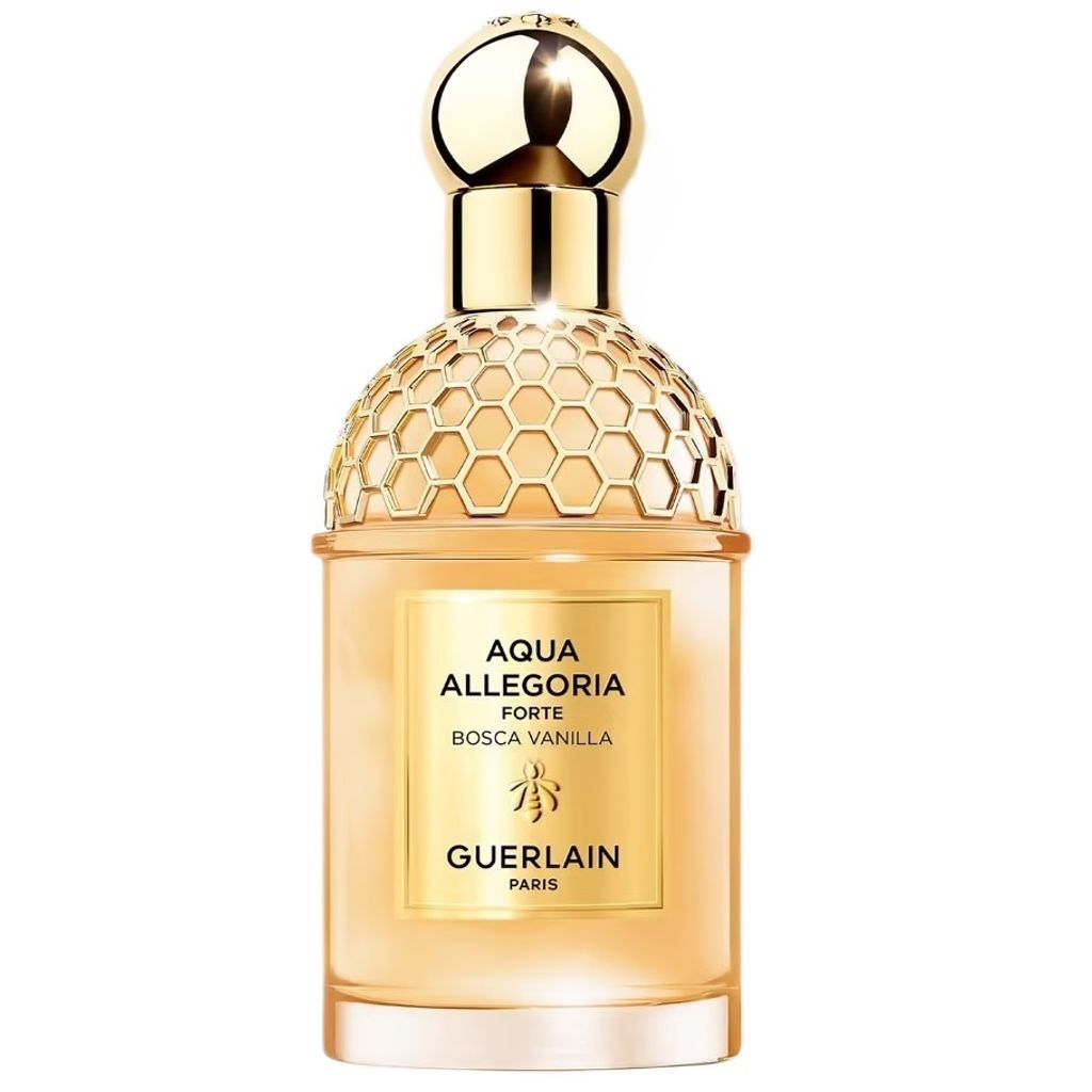 A bottle of Guerlain Aqua Allegoria Forte Bosca Vanilla Eau de Parfum.