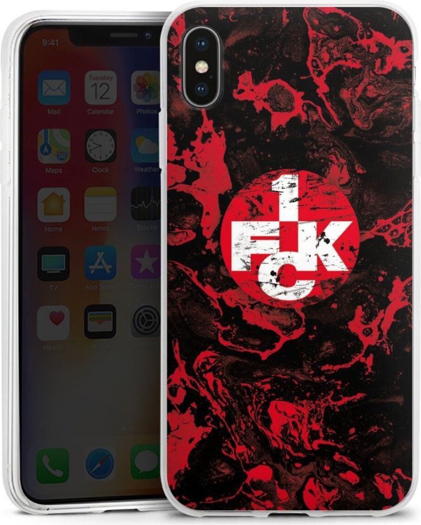 DeinDesign Handyhülle für Apple iPhone Xs Max Silikon Hülle Case Smartphone Schutzhülle 1. FC Kaiserslautern 1. FCK Logo