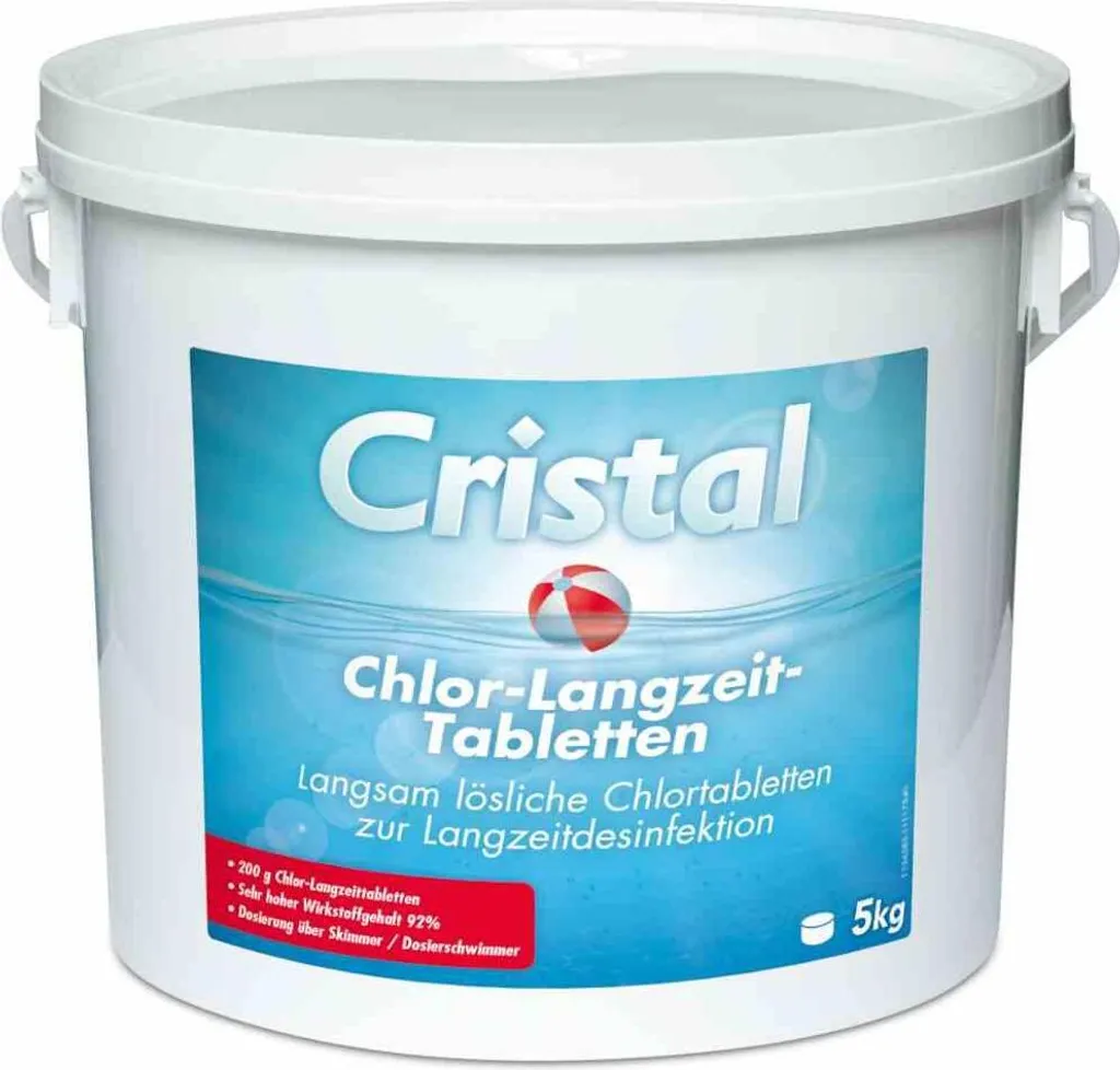 Cristal Cloro Pastiglie 200g 5kg | Tricloro Lenta Dissoluzione Piscina