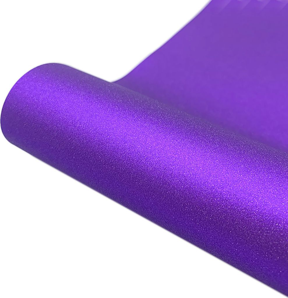 1 Roll Thermaltransferfilm Glitzer selbstklebender PVC Exquisites Klebstoff-Vinylblätter für DIY-Lila