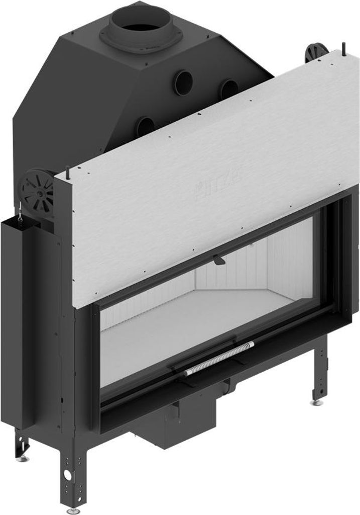 Kaminofen Hitze ALBERO AL120x43G.HD 25 kW Kaminofeneinsatz Ofen Holzofen Kamin