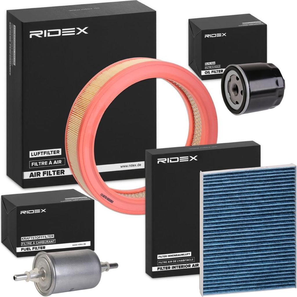 RIDEX Filterset Inspektionspaket Filtersatz für VW Lupo (6X1, 6E1) POLO (6N2) Polo Schrägheck (6N1) Polo Classic (6V2) Polo Variant (6V5) für SEAT