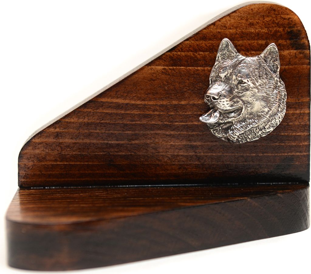 Alaskan Malamute, Alaskischer Malamute - Holzkerzenhalter mit Hund, Teelichthalter, Gedenkstätte für den Hund der Marke Art-Dog