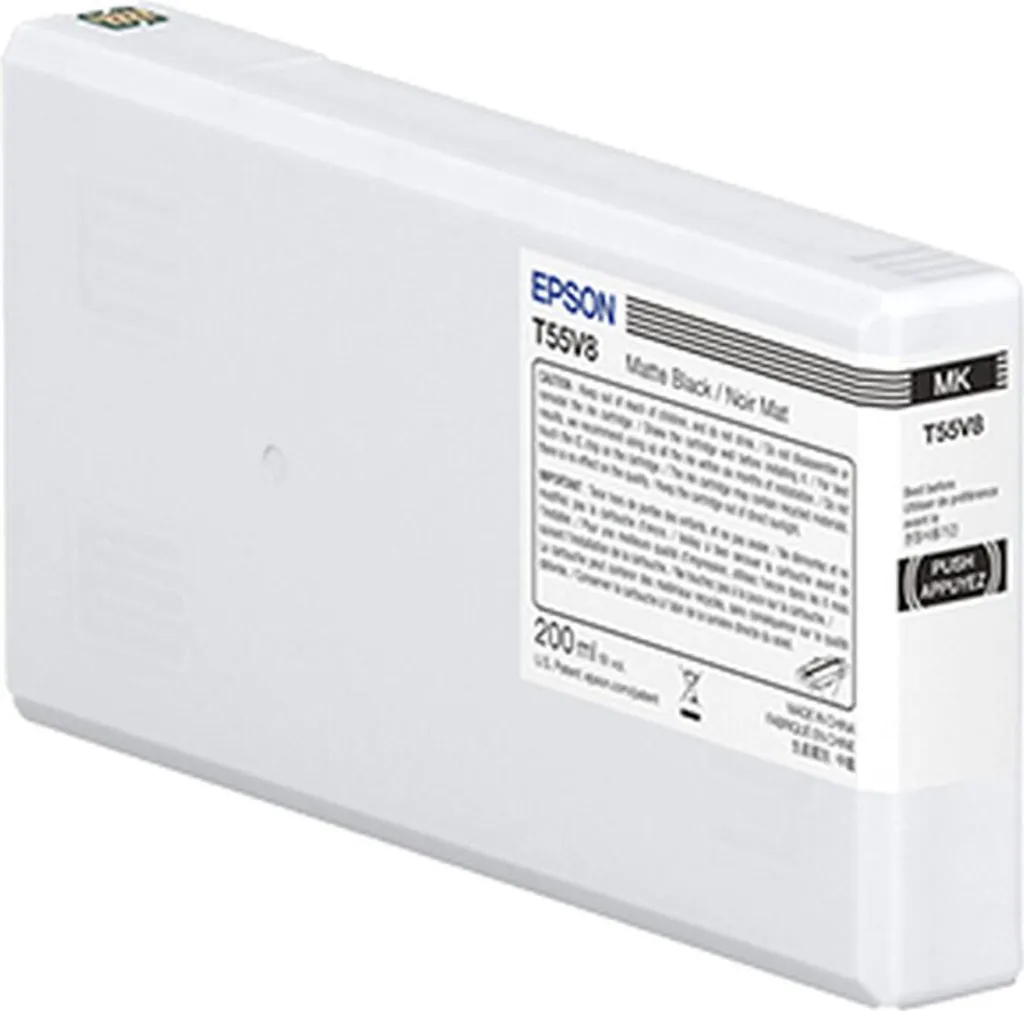 Epson T55W8 C13T55W800 Nero Opaco 200ml - Cartuccia Originale