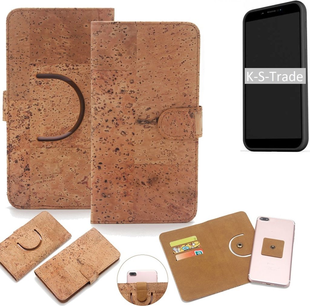 K-S-Trade Handy Hülle Schutz Hülle kompatibel mit Shift 6mq Handyhülle Schutzhülle Korkhülle Kork-Hülle 1x
