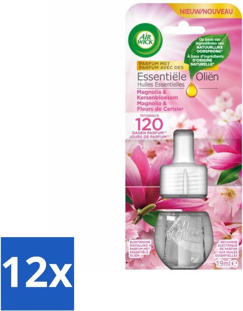 Air Wick - Nachfüllpackung für ätherische Öle - Ozeannebel & Lotusblüte - Vorteilspack - 12 Stücke