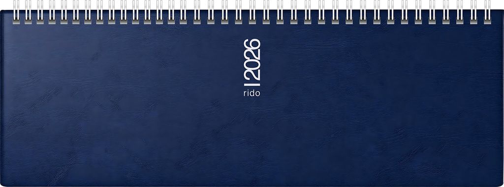 2026 Rido Querterminbuch septant 305×105 mm dunkelblau Produktbild 