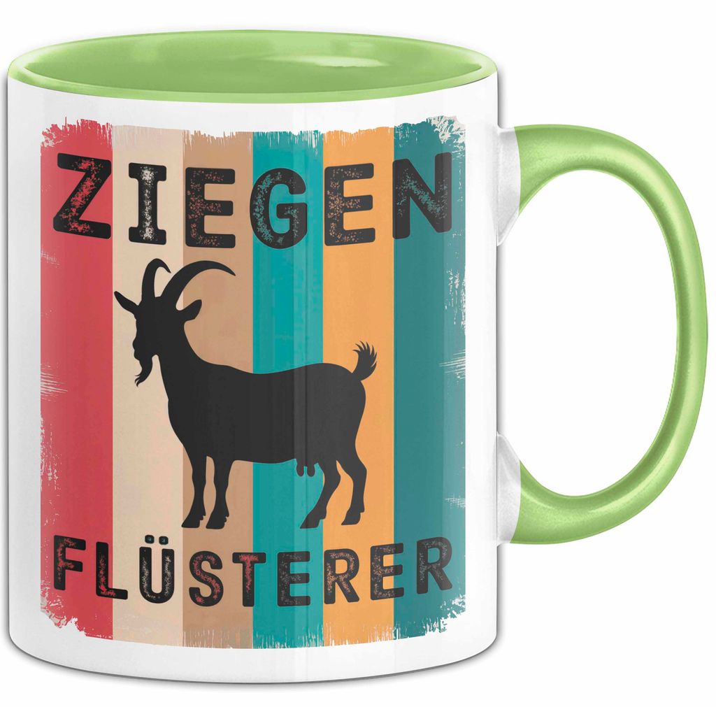 Ziegenbauer Ziegen Tier Tasse Geschenk Lustige Geschenkidee Spruch Ziegen Flüsterer (Grün)