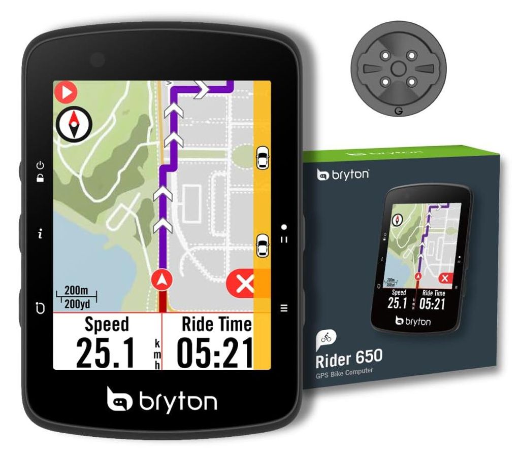 Bryton Rider 650 GPS-Fahrradcomputer Sensor-Bundle, 2,8" Produktbild 