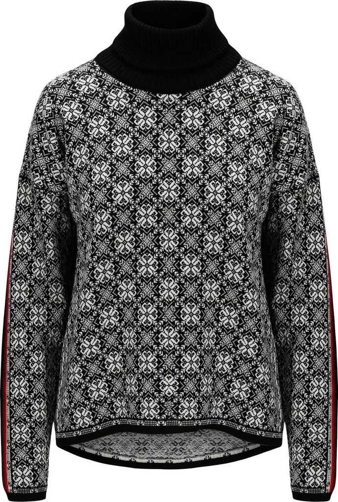 DALE OF NORWAY Firda Sweater Damen Pullover aus Merino Wolle schwarz L