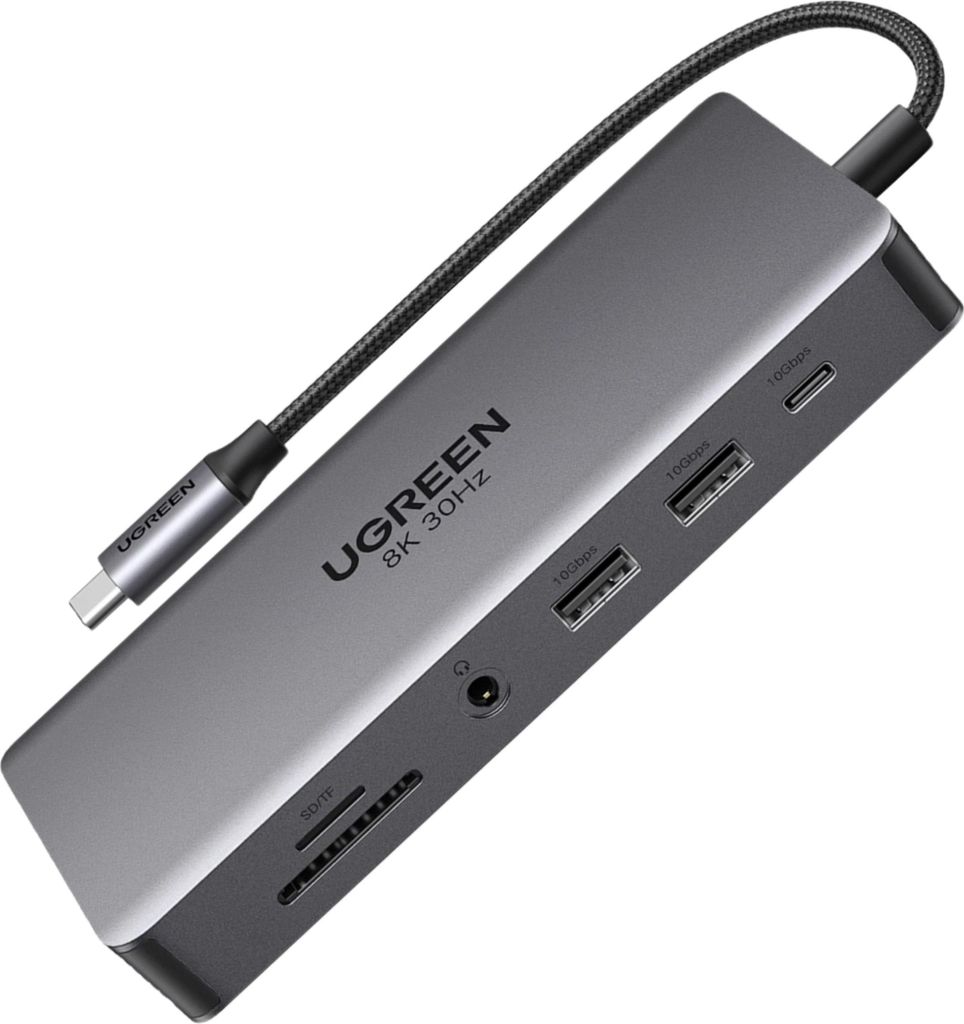 Hub Usb-C Ugreen Cm681, 4X Usb, 2X Hdmi, Displayport, Rj45, Zdjęcie produktu 