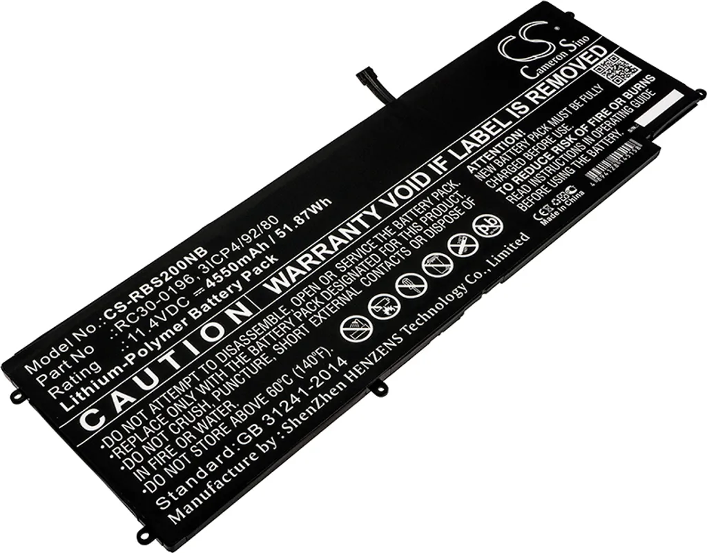 Batterie Techtek pour Razer Blade Stealth 2016 RZ09-01962W11 i7-7500