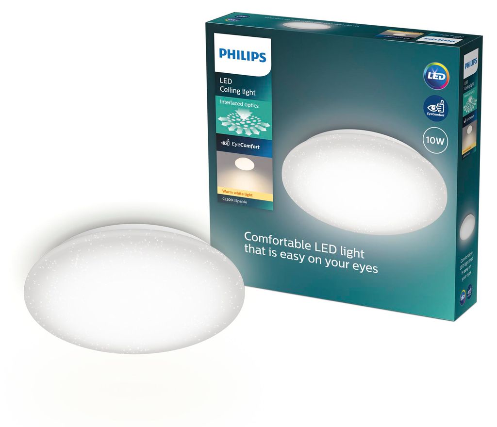 Philips Lampa sufitowa Moire 10 W, LED, IP20, Biały Zdjęcie produktu 