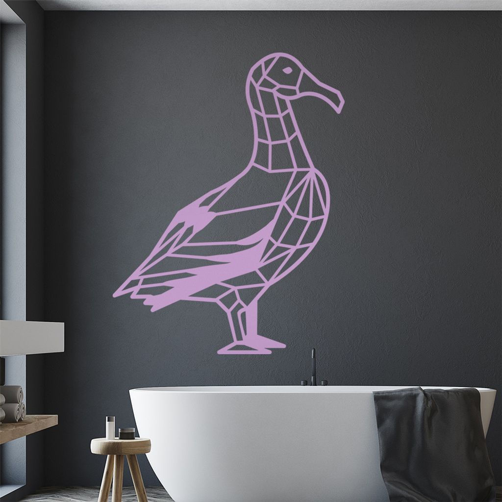 Albatros Vogel Polygon Wandtattoo Wandaufkleber Wall Sticker - Dekoration, Küche, Wohnzimmer, Schlafzimmer, Badezimmer