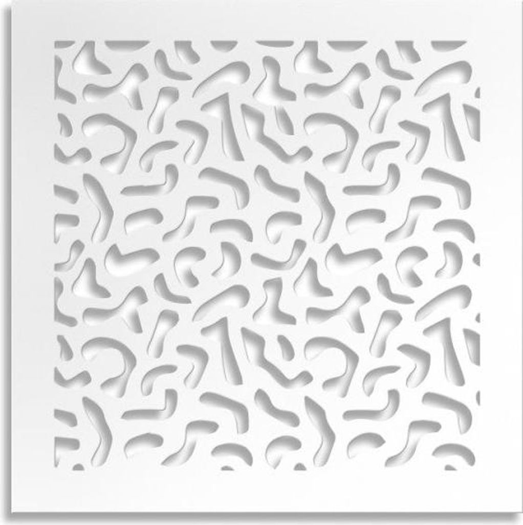 MACCHIE – Perforiertes PVC–Panel – Sonnenschutz 48x48 cm weiß