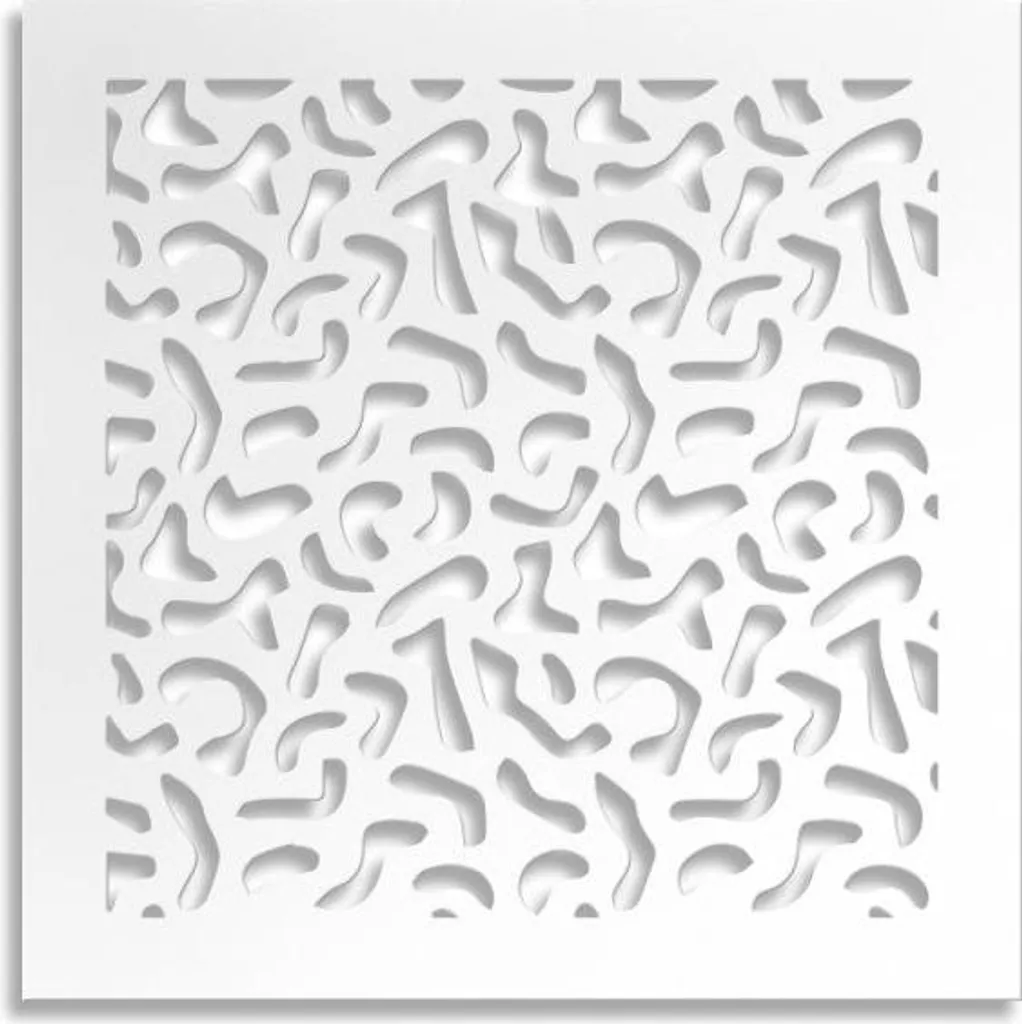 Pannello Parasole PVC Bianco 48x48 cm - Lastra Traforata Spessore 10mm