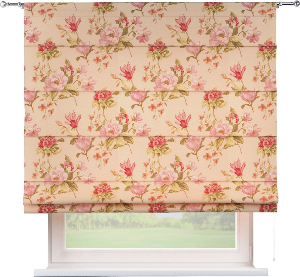 Dekoria Raffrollo Torino, creme-rosa, 120 x 150 cm