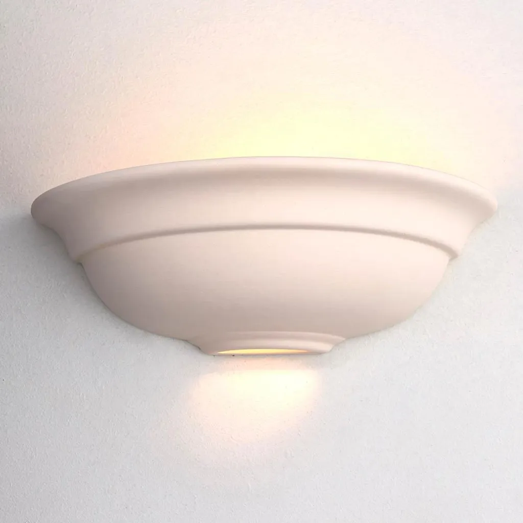 Luminaire Mural Design Blanc en Plâtre 31cm - Applique HILLSIDE Endon - 2