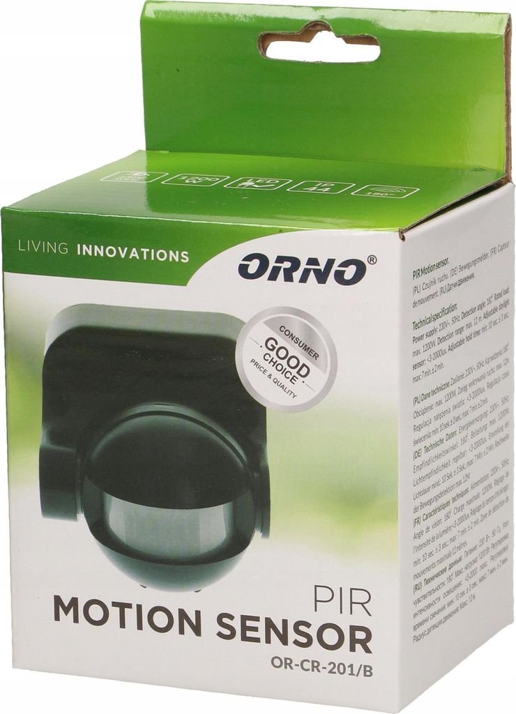 Détecteur de mouvement ORNO OR-CR-201/B, réglable Image du produit 