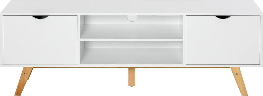 Meuble de salon pour TV 65 pouces blanc, idéal pour ranger et décorer