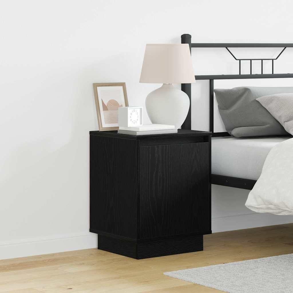 Maison Exclusive - Nachttisch Schwarz Eichen-Optik 39 x 34,5 x 50 cm Holzwerkstoff