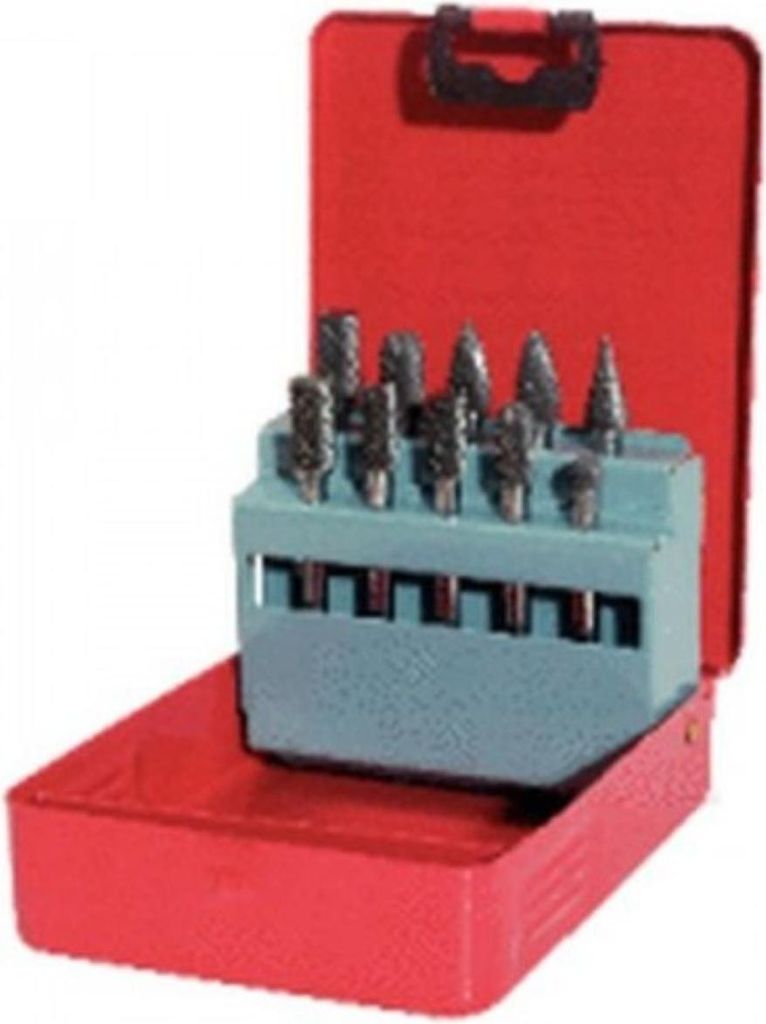 KS Tools HM Frässtift-Satz, Stahlblechkassette, 10-tlg.