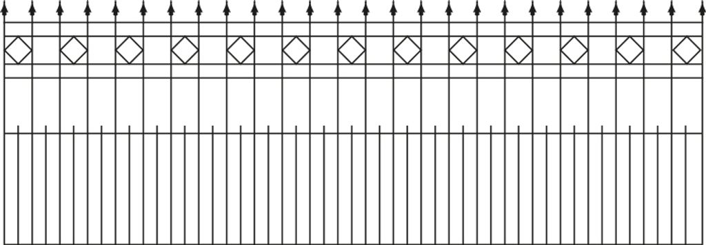 Schmuckzaun Richmond - Farbe: anthrazit, Höhe: 90 cm, Länge: 251 cm
