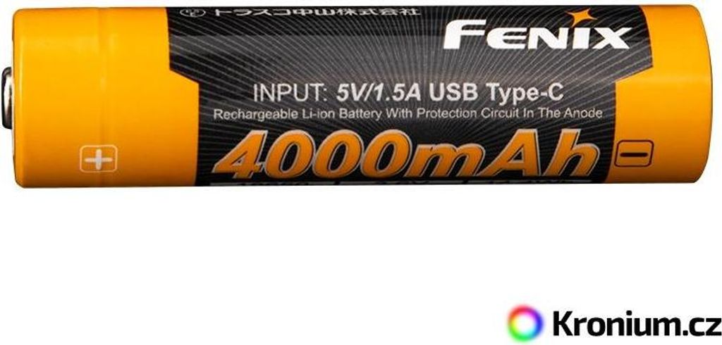 Fenix Batterie rechargeable USB-C Fenix 18650 4000 mAh Image du produit 