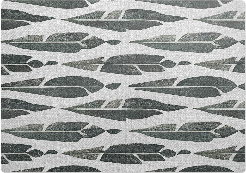 Abstrakte Blätter – Bodenschutzmatte – Rutschfest – Schutzmatte für Büro – Vinylmatte – Stuhlunterlage –100 x 70 cm